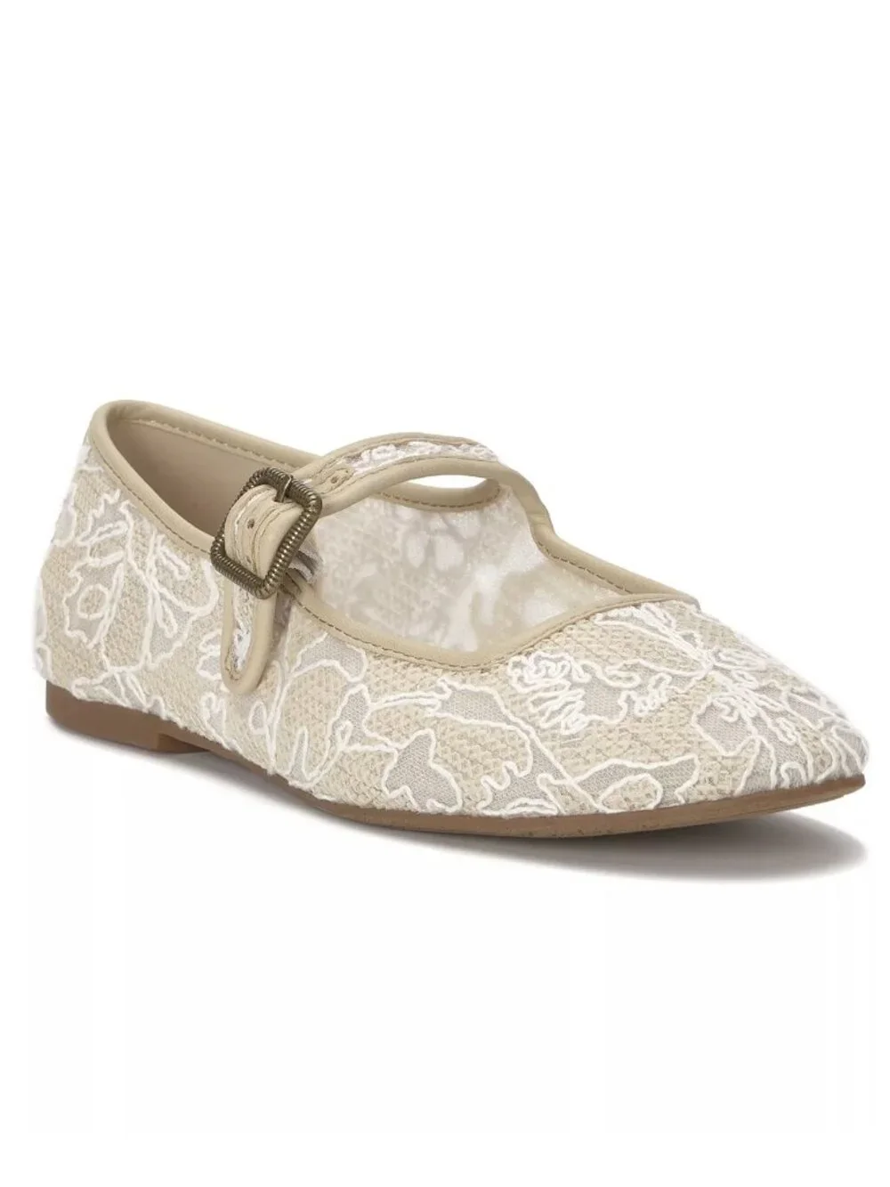 LUCKY BRAND Tannyr Burnout Lace Mary Jane Ballet Flats - Picture 3 of 10